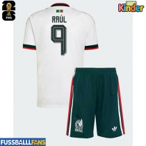 Mexiko Raul Jimenez #9 Auswärts Trikotsatz Kinder EM 2024 Kurzarm (+ Kurze Hosen)